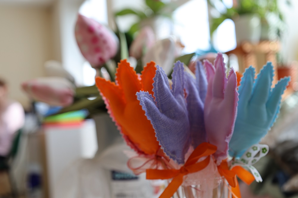 ukážka umeleckých kvetinových dekorácií