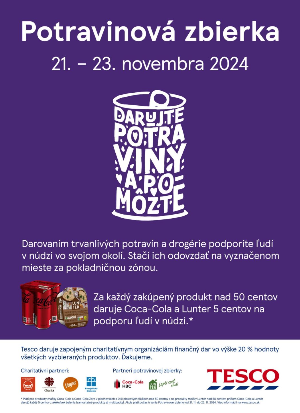 informácie o potravinovej zbierke